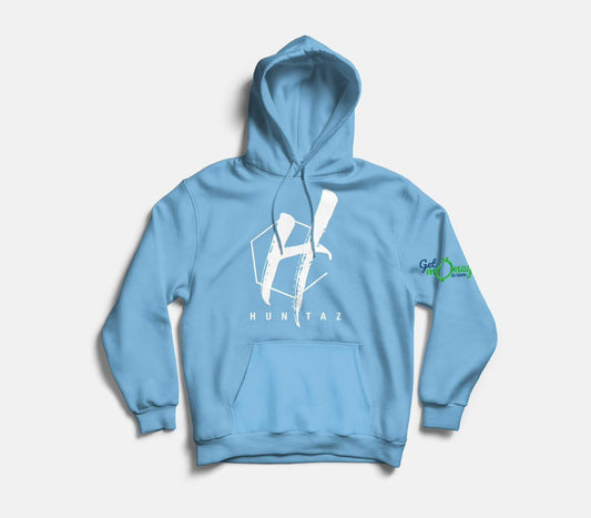 SKY-BLUE COTTON FLEECE WINTER HOODIE