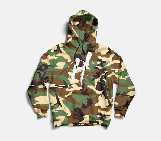 CAMO COTTON FLEECE WINTER HOODIE