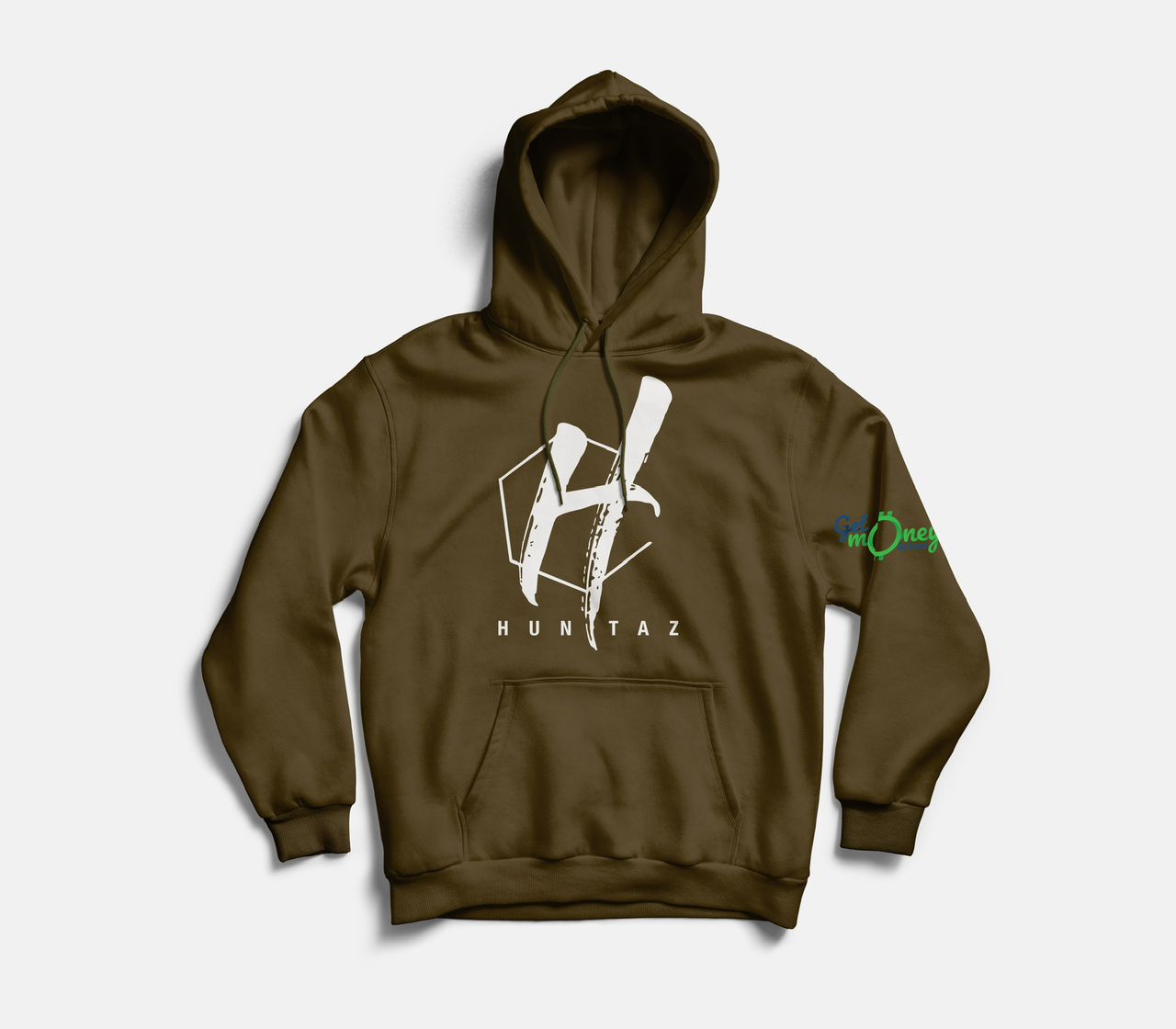 ARMY GREEN COTTON FLEECE WINTER HOODIE